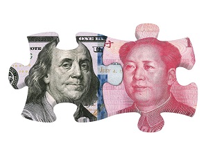 China United States Puzzle Pieces Image