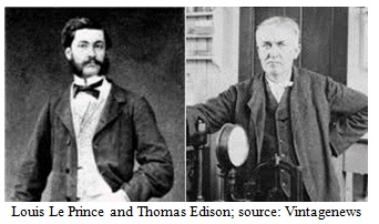 Louis Le Prince and Thomas Edison Image