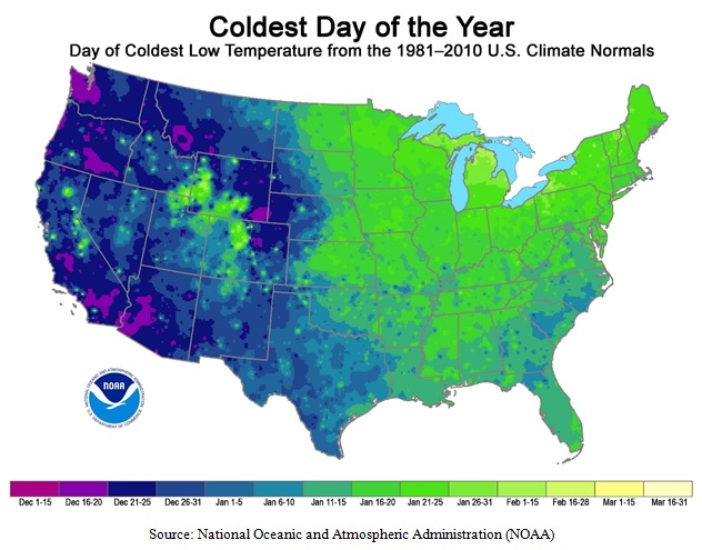 Coldest Day of the Year Pictograph