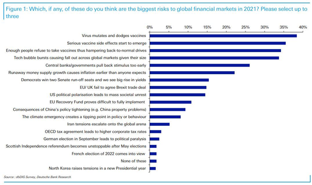 Biggest Risks to Global Financial Markets Bar Chart