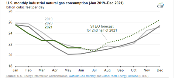 United States Natural Gas Consumption Details Chart