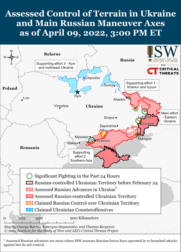 Ukraine and Russian Map