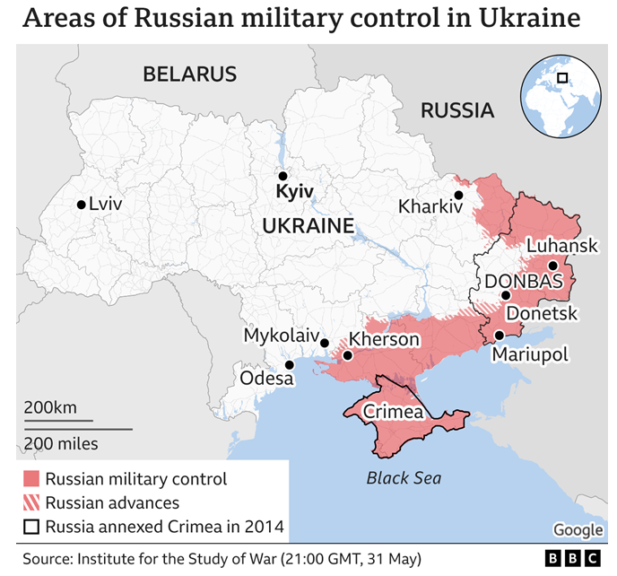 Map of Russian Control