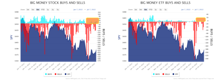 Big Money Stock Buys and Sells Charts