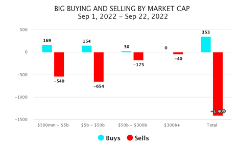 Big Buying & Selling Market Cap Chart