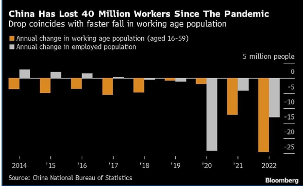 Chinese Workers Lost Bar Chart