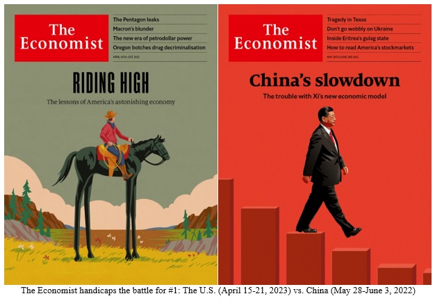 The Battle for Number One Economist Covers Images