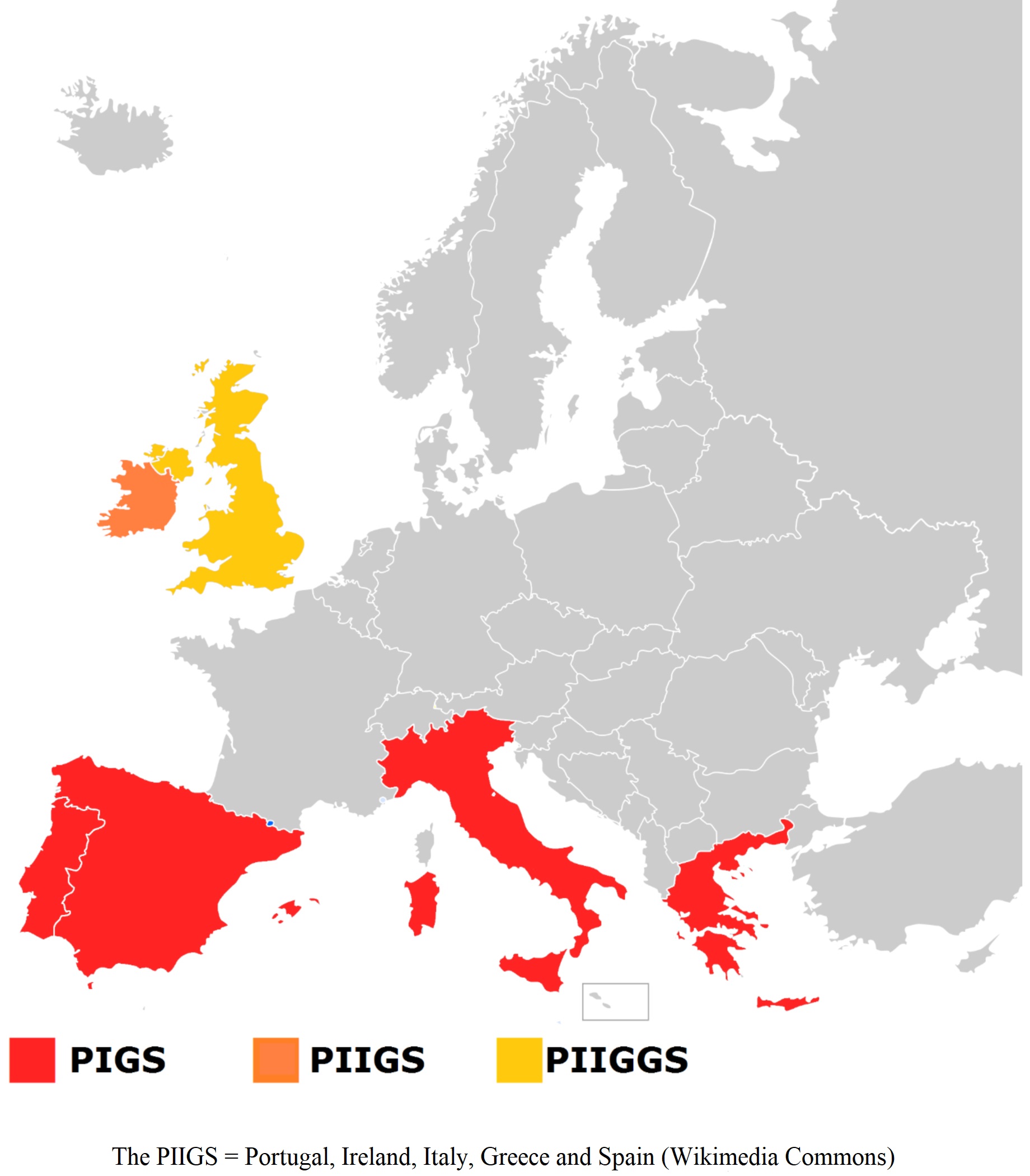 The PIIGS of Europe Pictograph