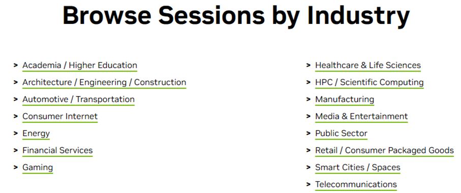 Browse Sessions by Industry