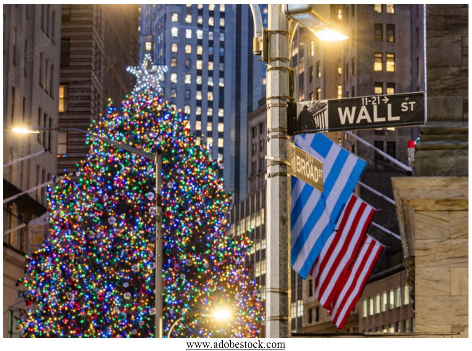 Wall St Christmas Tree