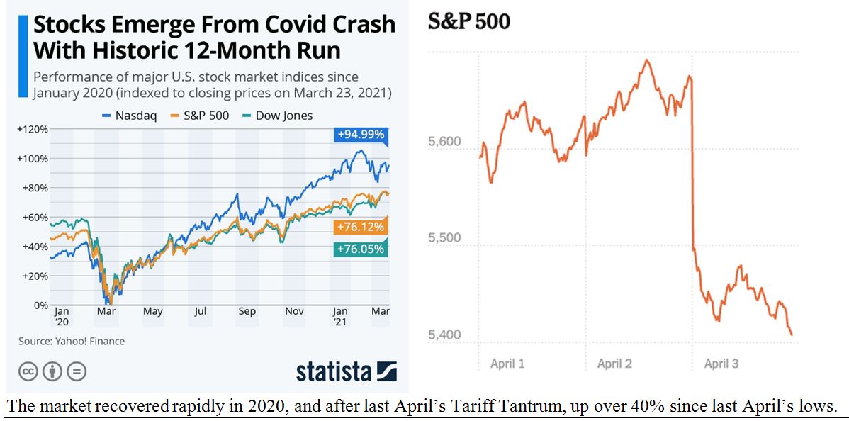 COViD Market Crash-SP500 Charts