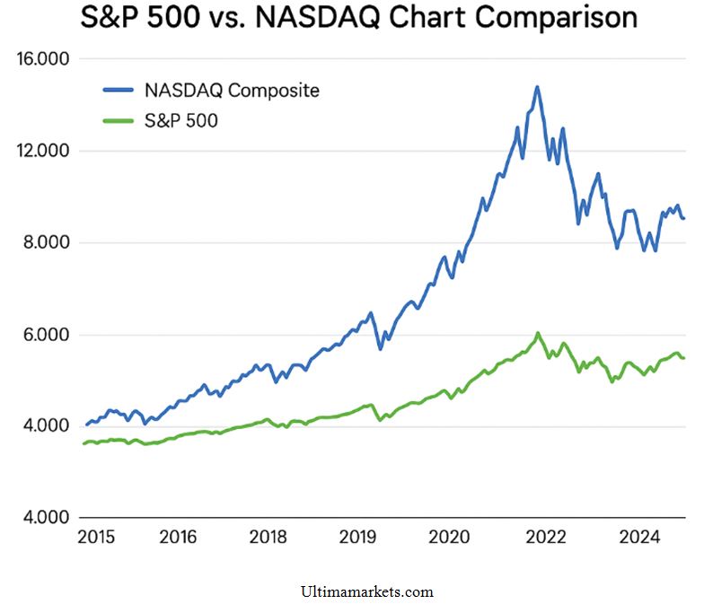 SP500 NASDAQ Comparison Chart