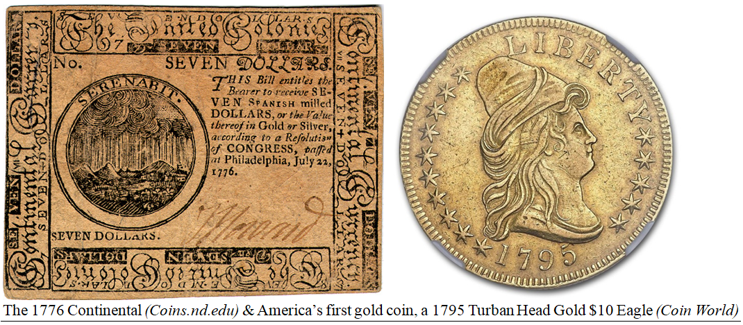 Paper Currency- Gold Coins